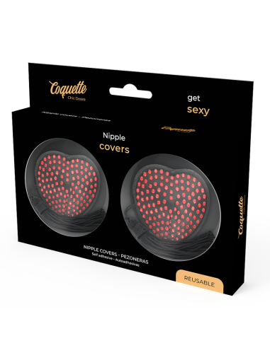 Coquette chic desire - cubre pezones rojo / negro