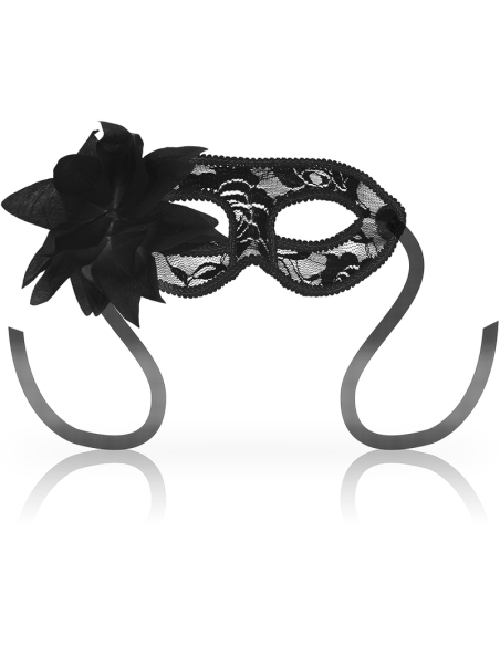 Ohmama - masks antifaz con encajes y flor negro