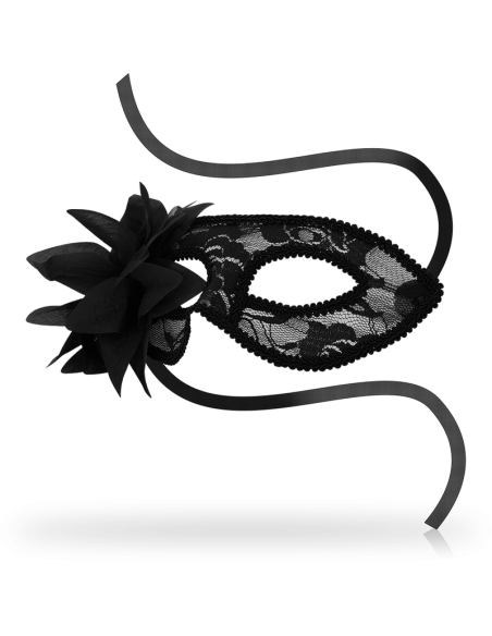 Ohmama - masks antifaz con encajes y flor negro
