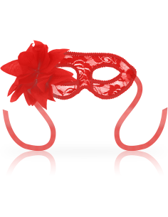 Ohmama - masks antifaz con encajes y flor rojo