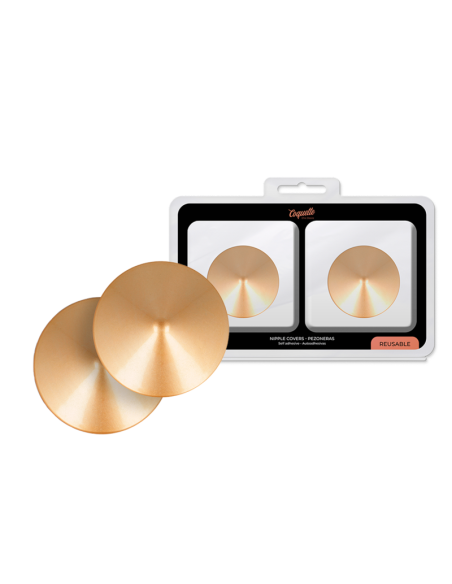 Coquette chic desire - cubre pezones metal circulos dorados