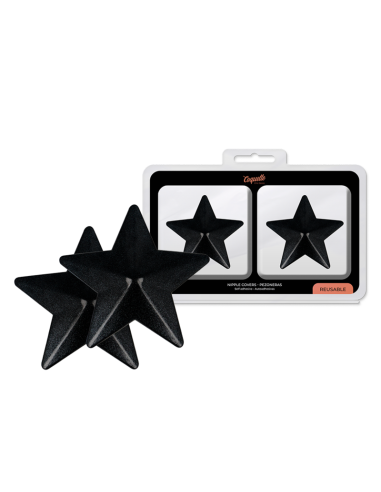 Coquette chic desire - cubre pezones metal estrellas negras