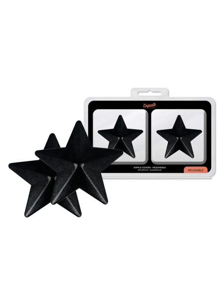 Coquette chic desire - cubre pezones metal estrellas negras