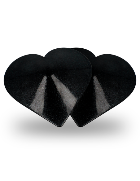 Coquette chic desire - cubre pezones metal corazones negros