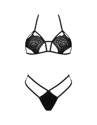 Livco corsetti fashion - jimena lc 20216 sujetador + tanga negro talla Única