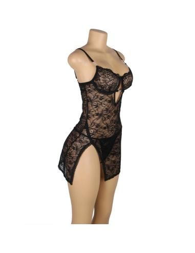 Subblime - 954185 babydoll de encaje con tirantes ajustables negro s/m