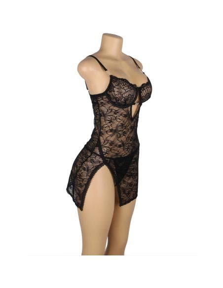 Subblime - 954185 babydoll de encaje con tirantes ajustables negro s/m