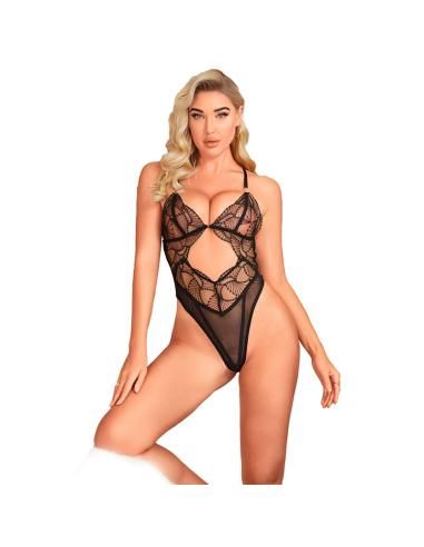 Subblime - 955229 body transparente con encaje hueco negro l/xl