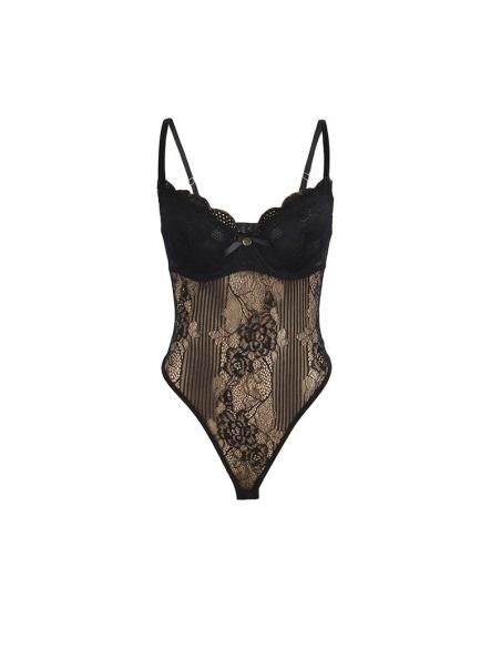 Subblime - 955618 body de encaje con cierre inferior negro s/m