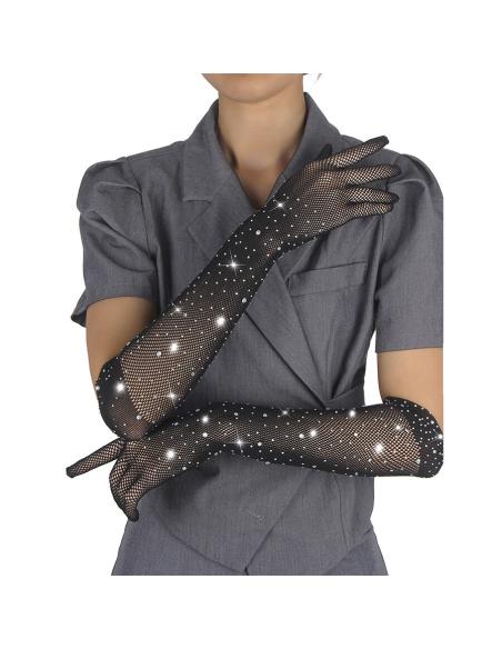 Subblime - 957469 guantes transparentes con brillo negro s/m