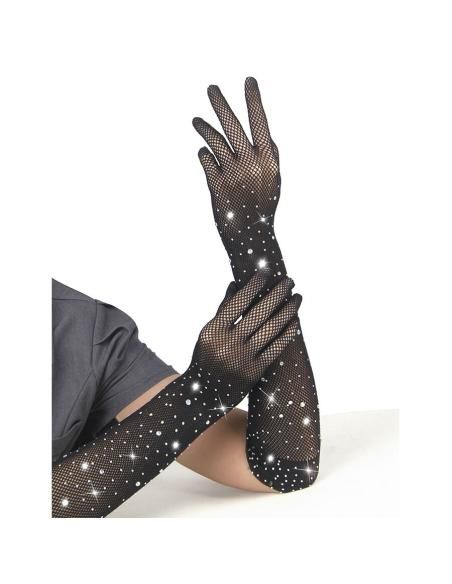 Subblime - 957469 guantes transparentes con brillo negro s/m