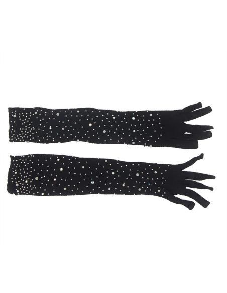 Subblime - 957469 guantes transparentes con brillo negro s/m