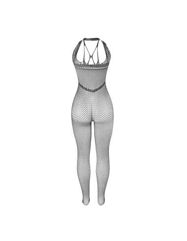 Subblime - 951788 bodystocking largo de rejilla tirantes en pecho y espalda negro talla Única
