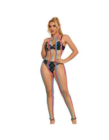 Subblime - 952358 bodystocking de rejilla cuello halter arcoiris xs/m