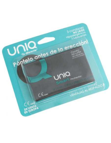 Uniq - smart preservativos pre-erecciÓn sin latex 3 unidades