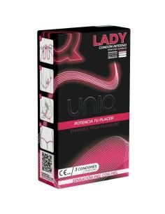 Uniq - lady condom preservativos femeninos con liguero sin latex 3 unidades