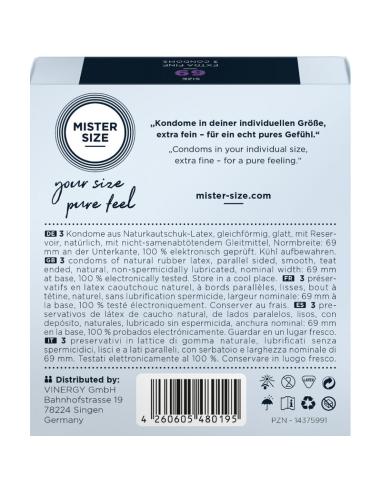 Mister size - preservativos talla xxxl 69 mm (3 unidades)