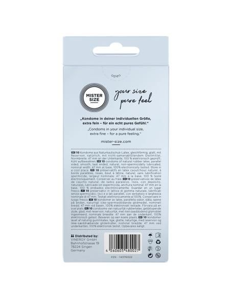 Mister size - preservativos talla xs 47 mm (10 unidades)