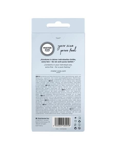 Mister size - preservativos talla s 49 mm (10 unidades)