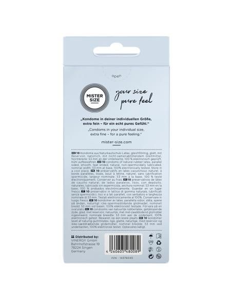 Mister size - preservativos talla m 53 mm (10 unidades)