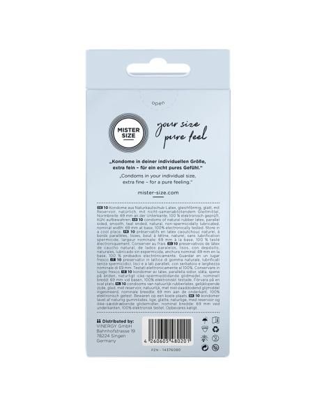 Mister size - preservativos talla xxxl 69 mm (10 unidades)