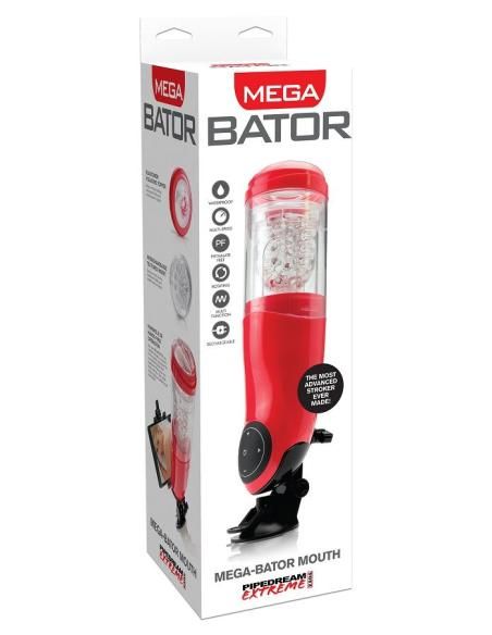 Extreme toyz - pdx mega bator usb masturbador masculino boca rojo