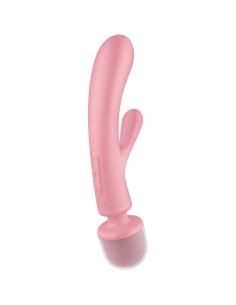 Satisfyer - triple lover masajeador vibrador rabbit rosa 2