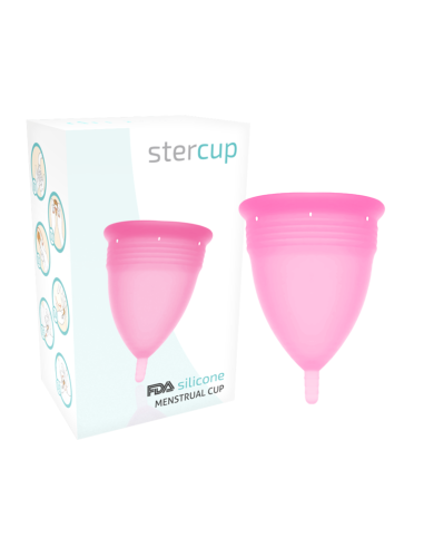 Stercup - copa menstrual fda silicona rosa - talla l