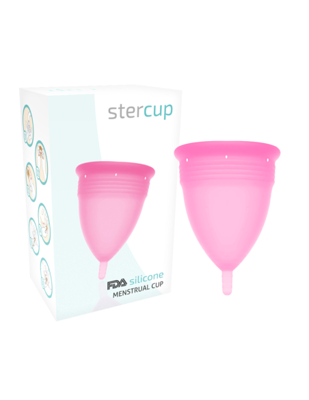 Stercup - copa menstrual fda silicona rosa - talla l