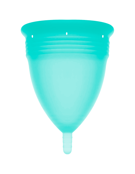 Stercup - copa menstrual fda silicona aquamarina - talla l