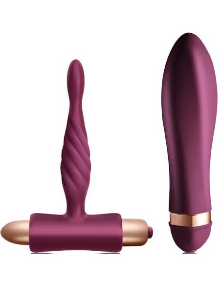 Climaximum - dare kit vibrador trenzado + plug anal principiantes