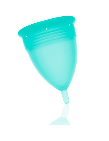 Stercup - copa menstrual fda silicona aquamarina - talla l