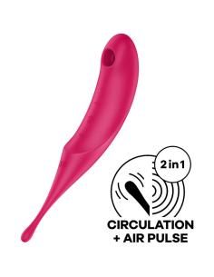 Satisfyer twirling pro estimulador y vibrador - rojo