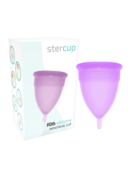 Stercup - copa menstrual fda silicona lila - talla l