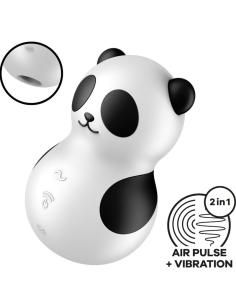 Satisfyer - pocket panda estimulador & vibrador blanco y negro 2