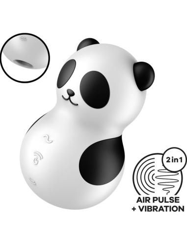 Satisfyer - pocket panda estimulador & vibrador blanco y negro
