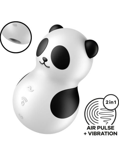 Satisfyer - pocket panda estimulador & vibrador blanco y negro