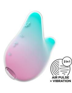 Satisfyer - mermaid vibes estimulador & vibrador menta y rosa