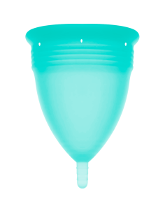 Stercup - copa menstrual fda silicona aquamarina - talla s