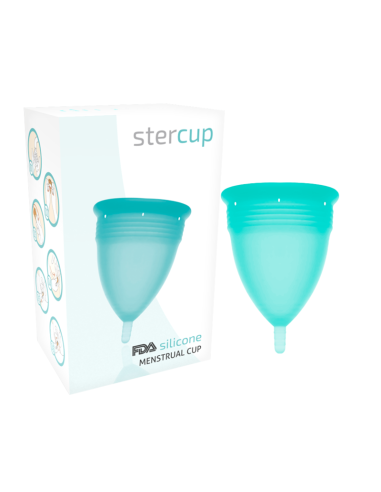 Stercup - copa menstrual fda silicona aquamarina - talla s