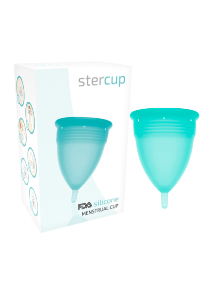 Stercup - copa menstrual fda silicona aquamarina - talla s