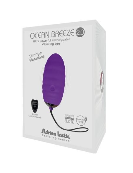 Adrien lastic - ocean breeze 2.0 huevo vibrador recargable control remoto violeta