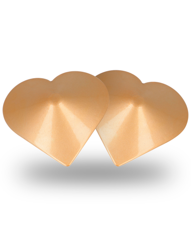 Coquette chic desire - cubre pezones metal corazones dorados