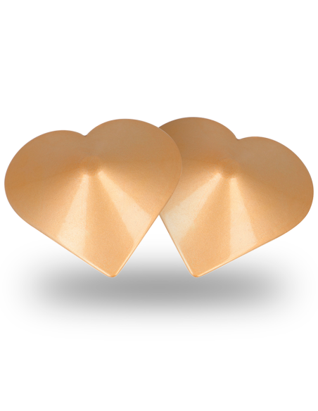 Coquette chic desire - cubre pezones metal corazones dorados