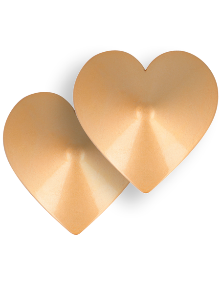Coquette chic desire - cubre pezones metal corazones dorados