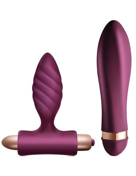 Climaximum - desire kit vibrador + plug anal trenzado