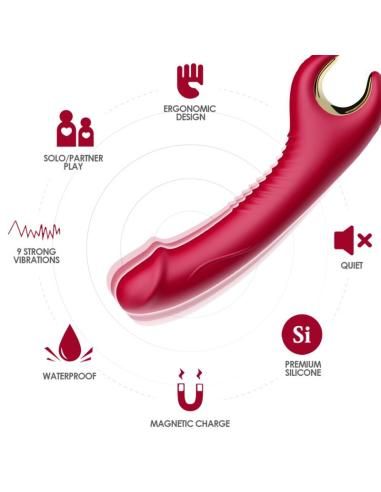 Armony - prince dildo vibrador & rotador rojo