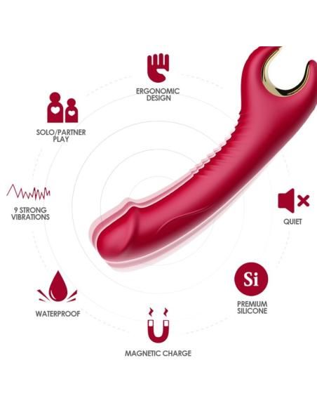 Armony - prince dildo vibrador & rotador rojo