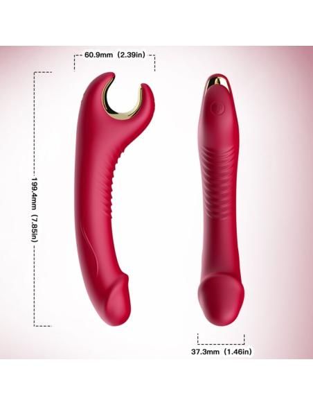 Armony - prince dildo vibrador & rotador rojo