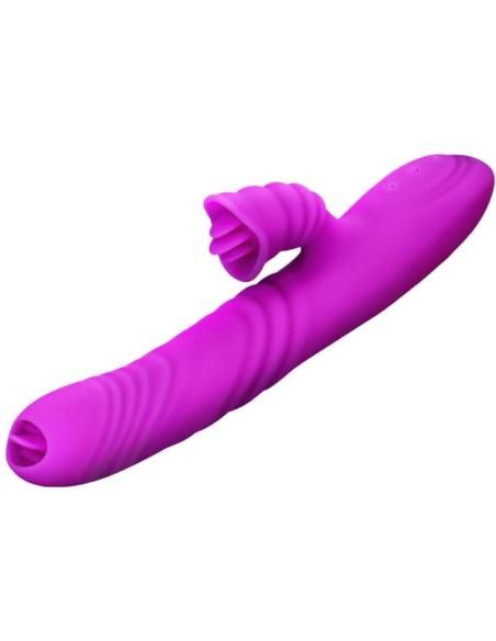 Armony - angelia vibrador multifuncion doble lengua efecto calor violeta